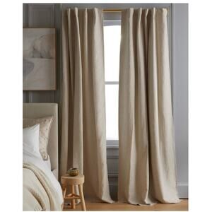Quince European Linen Room Darkening Curtain 48X108 Flax#9